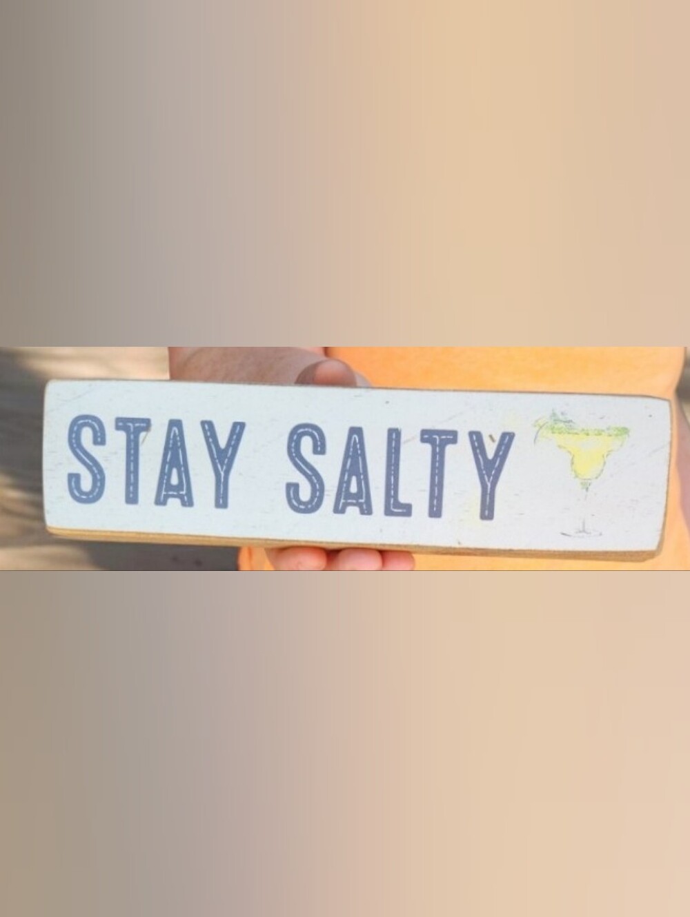 Rustic , Stay Salty"  Shelf Decor